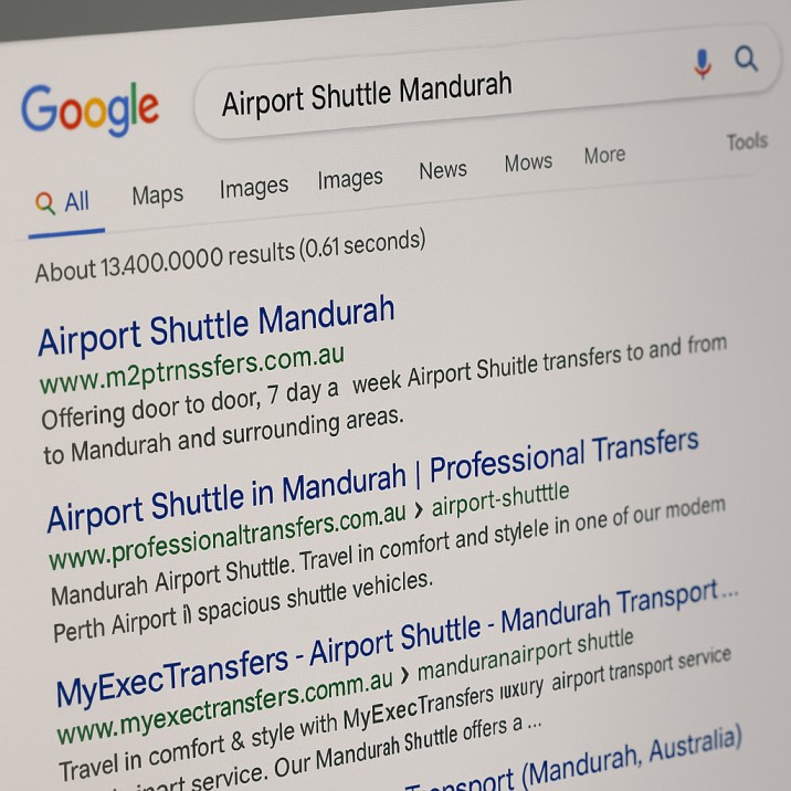 image showing airport shuttle mandurah high in google search