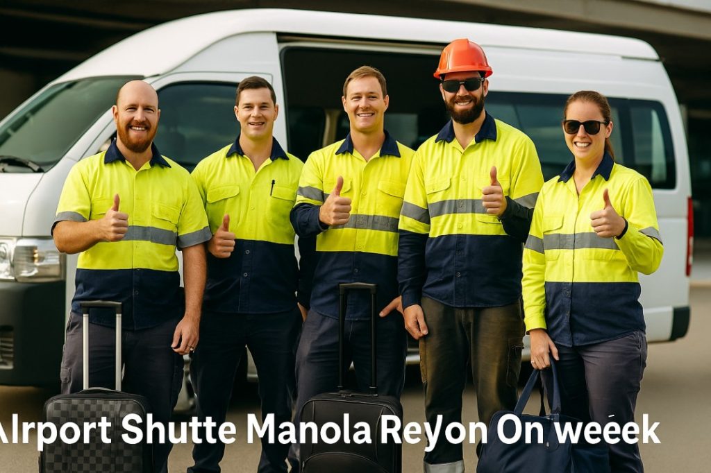 happy airport shuttle passengers boading the suttle from the airport to mandurah